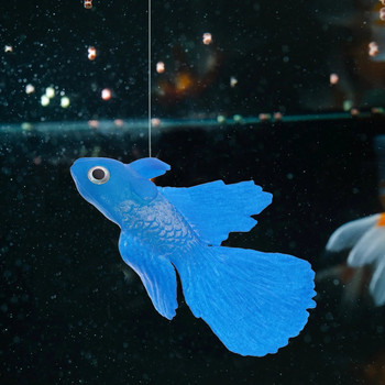 Παιχνίδια ψαριών από σιλικόνη, τεχνητά λαμπερά ψάρια Betta Lifelike Floating Fish Fishine