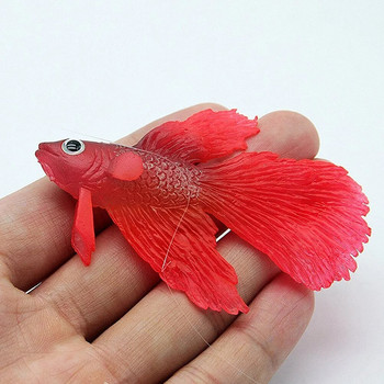 Изкуствена светеща рибка Betta Реалистична плаваща фигурка на риба Силиконова рибка Играчки