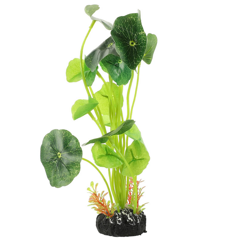 Dísz Akvárium Növény Akvárium Dekoráció Műanyag Szimulált Betta Pihenő Tereprendezés (levélfű) Díszítések Kerek aljú