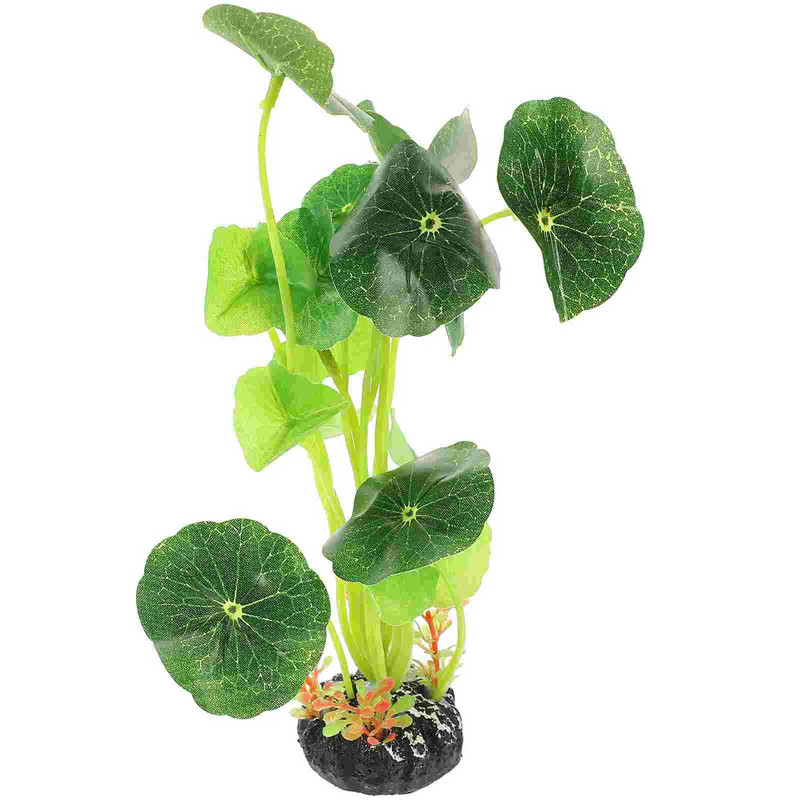 Dísz Akvárium Növény Akvárium Dekoráció Műanyag Szimulált Betta Pihenő Tereprendezés (levélfű) Díszítések Kerek aljú