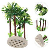 Dekoracije zdjelica za ribe Ukrasi palme Ukrasi spremnika Biljke Biljke za akvarij Plastika