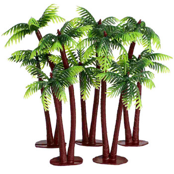 Кокосова палма Пластмасови орнаменти от кокосово дърво Аквариум Кокосови растения Декорации от палмово дърво за аквариум с аквариум