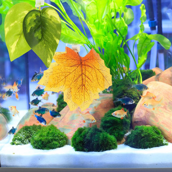 Χελώνα Fish Tank Betta Διακόσμηση φυτών κρεβατιού Αξεσουάρ ενυδρείου Πλαστική αιώρα με φύλλα για