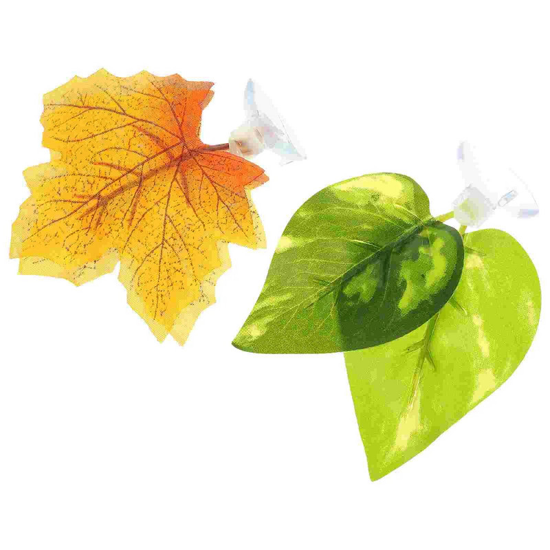 Vėžlių rezervuaras Betta lovos augalo dekoras akvariumo priedai plastikinių lapų hamakas, skirtas