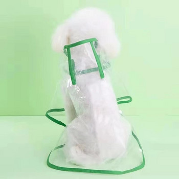 Pet Dog Petpy Διαφανές αδιάβροχο Αδιάβροχο Pet Hooded Αδιάβροχο μπουφάν Ρούχα από μαλακό PVC Μικρά σκυλιά Raincoat Puppy Rain Poncho