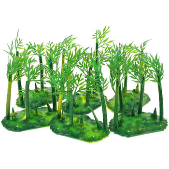 6 τμχ Φυτά σπιτιού Μοντέλο Fake Bamboo Home Bonsai Mini Sand Στολίδι τραπεζιού Ρεαλιστικό Μικρό Στολίδι Τοπίου