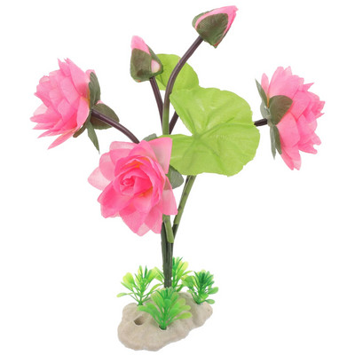 Imituoti lotoso papuošalai Realistiški akvariumo akvariumo papuošimai Buitiniai maži dirbtiniai augalai