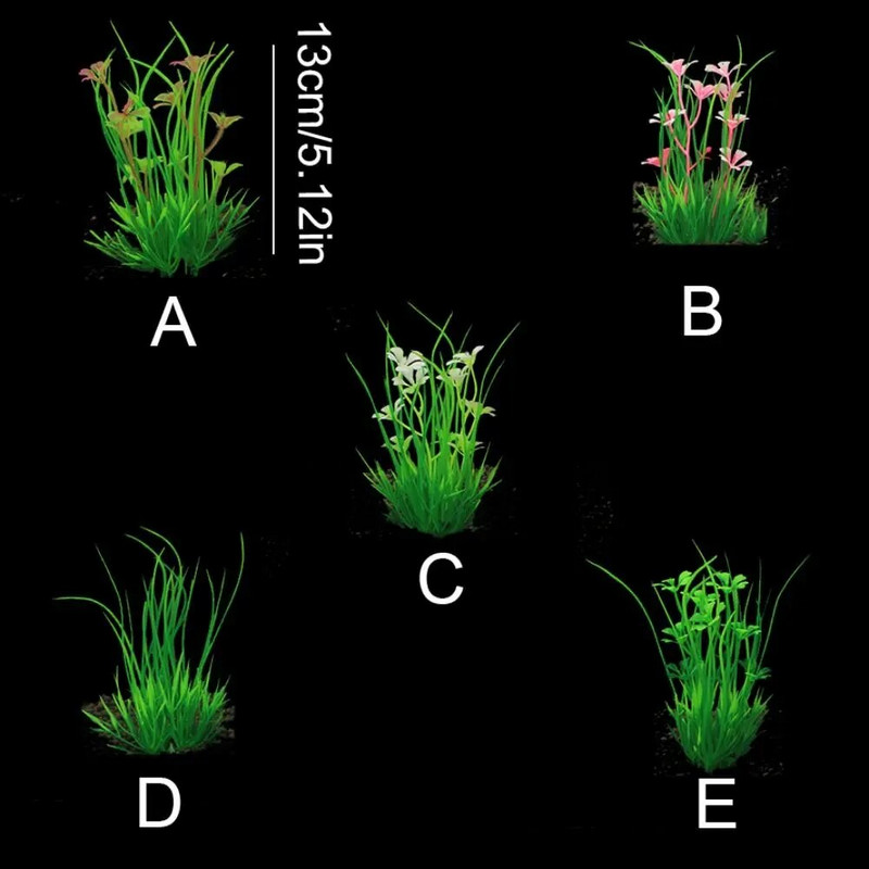 Zelene umjetne akvarijske biljke, realistične plastične 13 cm simulacija vodenih zelenih biljaka, vodenih korova, ukrasni akvarij