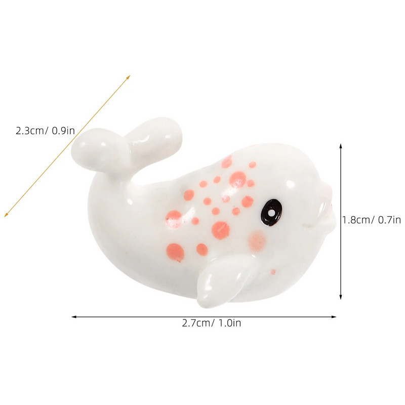 4 gab. Dzīvnieki Beluga mikroskopiski ornamenti Sīki vaļi Dārza dekors Statuja Sveķu figūriņas Miniatūrvaļi