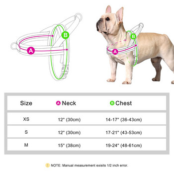 Мек без дърпане Малък среден кучешки колан Найлонов колан Pitbull Dog Puppy Подплатена жилетка за домашни любимци Регулируема за малко куче Чихуахуа Мопс