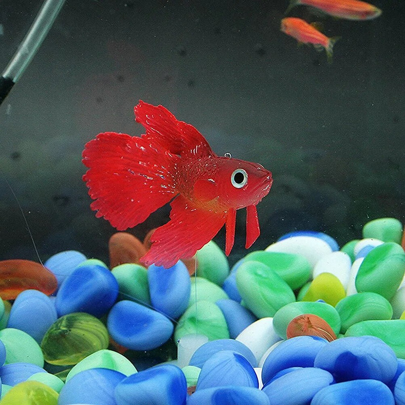 Mesterséges izzó Betta Fish Élethű úszó halfigura szilikon haljátékok