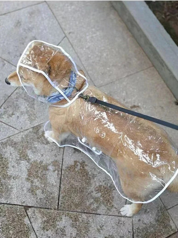 Αδιάβροχο μπουφάν Clear Pet Αδιάβροχο παλτό για κατοικίδια για Samll Medium Dogs Teddy Shiba Dog Poncho Ρούχα για κατοικίδια για περπάτημα εξωτερικού χώρου