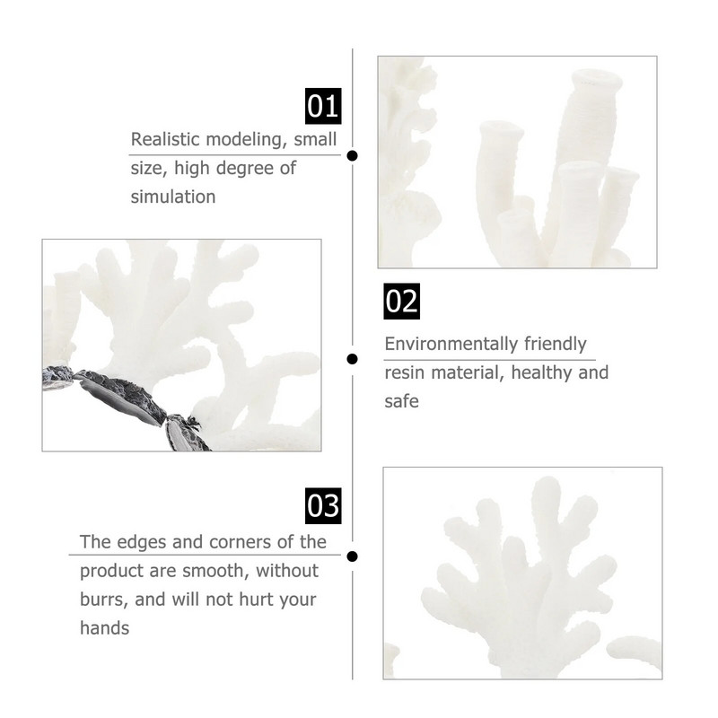 5 бр. Аксесоар за аквариум за озеленяване на корали Аксесоари за океански аквариуми Пейзаж от смола