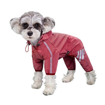 Дъждобран за кученца Водоустойчиви дрехи за кучета Чихуахуа Шнауцер Дъждобран за малки кучета Гащеризон Светлоотразителен дъждобран Аксесоари за кучета