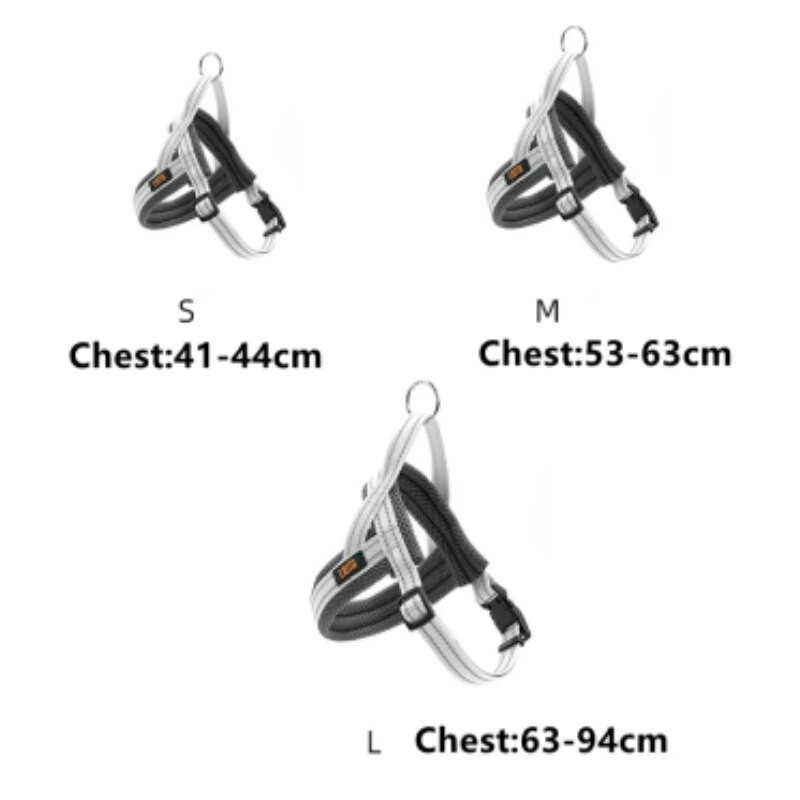 Harnaș reflectorizant pentru zgarda pentru câini - Fără tragere pentru animale de companie, clemă reglabilă pentru spate, mâner de bază pentru zgarda pentru antrenament, alergare ușoară pe jos