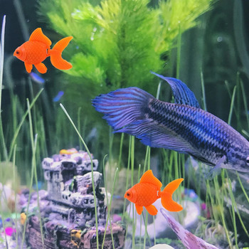 10 PCS Симулиран аквариум със златна рибка Озеленяване Декорация на аквариум Декорации Малки скариди