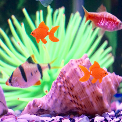 10 PCS Симулиран аквариум със златна рибка Озеленяване Декорация на аквариум Декорации Малки скариди