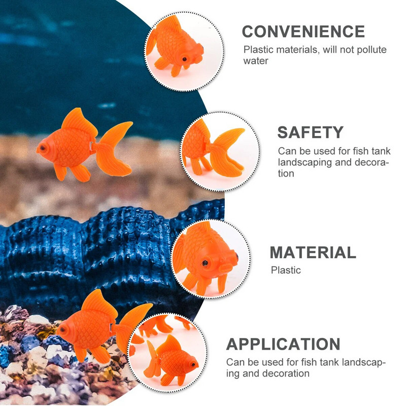 10 db szimulált aranyhal akvárium tereprendezés akvárium dekoráció dekoráció garnéla kicsi