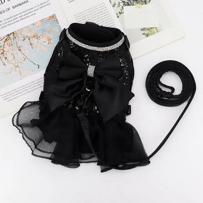 Aranyos kutya macska hám póráz szett Légáteresztő Bowknot kiskutya cica mellény Nylon pórázok kis közepes kutyáknak macskáknak kisállat kiegészítők mopsz