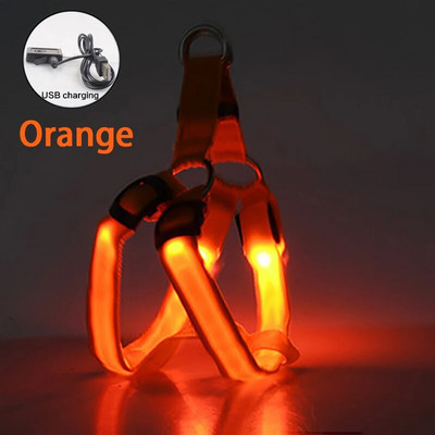 Reguliuojamas LED diržas šunims, USB įkraunamas, mirksintis naktinis saugos diržas, netraukiamas antkakliai, skirti mažiems ir vidutiniams šunims augintiniams Arnes Perro