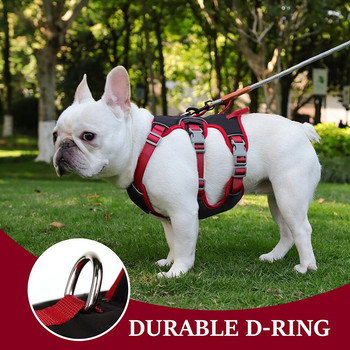Водоустойчив колан за кучета Дишаща мрежеста подплатена отразяваща найлонова жилетка за кучета Малки средни колани за кучета с оглавници за питбул туризъм