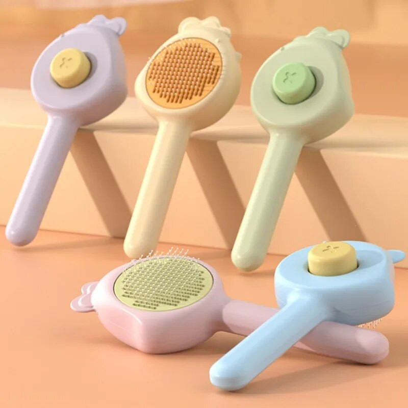 Kačių šukos Savaime išsivalančios kačių šepetys Šukos Naminių gyvūnų plaukų šalinimo priemonė Masažinis šunų šepetys Vienu paspaudimu Šukos katėms Plaukų mazgą atidarantys produktai naminiams gyvūnėliams