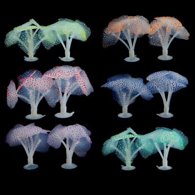 Akvaariumi värviline pehme korallikunsti käsitöö – olendite terraariumi elupaiga kaunistus