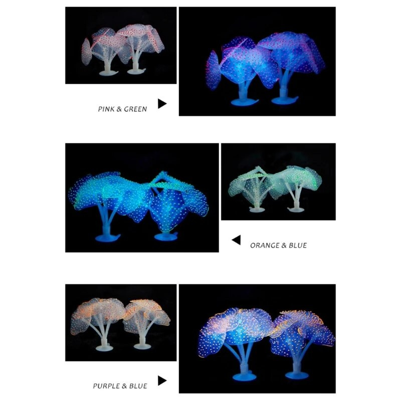 Akvárium színes puha korall művészet kézműves-lény terrárium élőhely dekoráció