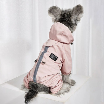 Αδιάβροχο για σκύλους Αδιάβροχη φόρμα για κατοικίδια, αντανακλαστικά ρούχα για κουτάβια για μικρά μεσαία σκυλιά Αδιάβροχο Chihuahua Yorkshire με κουκούλα