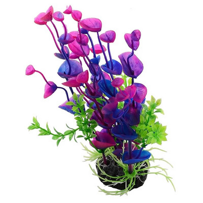 Violetinė gėlė Dirbtinis netikras plastikinis augalas Dirbtinis akvariumo augalas Akvariumo aksesuarai Dekoracija Ornamentas Povandeninis augalas