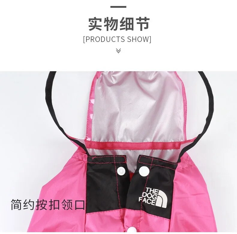 Drabužiai augintiniams, šunų lietpaltis visam sezonui, keturių kojų paltas, permatomi PU vandeniui atsparūs drabužiai