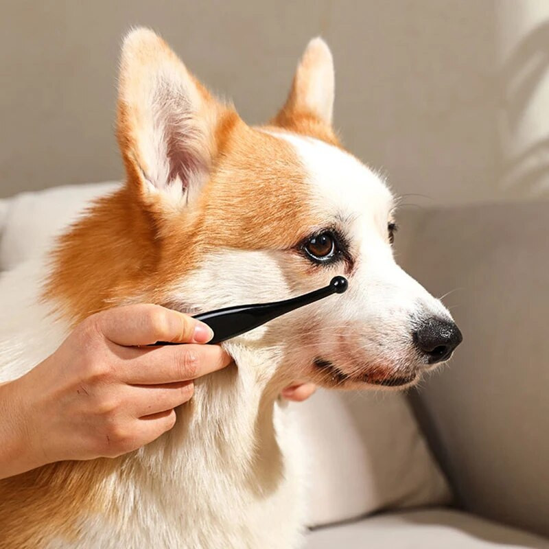 Šunų pudros teptukas Šunų ašarų dėmių valiklis Šunų ašarų šepetėlis Daugiafunkcis naminių šunų ir kačių pudros priežiūros įrankis