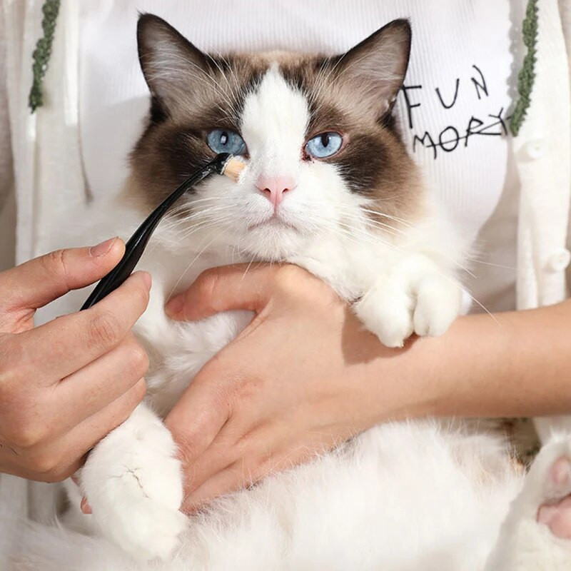 Šunų pudros teptukas Šunų ašarų dėmių valiklis Šunų ašarų šepetėlis Daugiafunkcis naminių šunų ir kačių pudros priežiūros įrankis