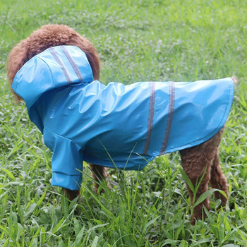 Αδιάβροχα αδιάβροχα για Puppy Dog με κουκούλα για μικρά σκυλιά Αδιάβροχο για κατοικίδια με αντανακλαστικά και λουριά χειμερινά outdoor outfits για σκύλους