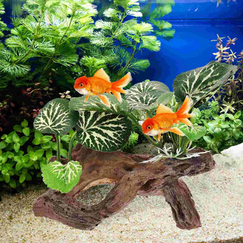 Аквариум Ствол Растение Орнамент Изкуствен ствол Пещера Орнамент Fish Tank Hideout Decor for Fish