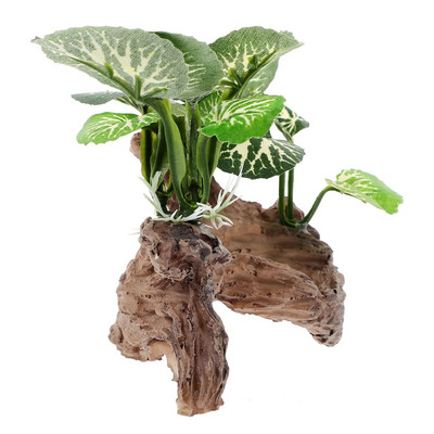 Akvariumo kamieno augalo ornamentas Dirbtinis kamieno urvo papuošalas žuvies rezervuaro slėptuvės dekoras žuvims