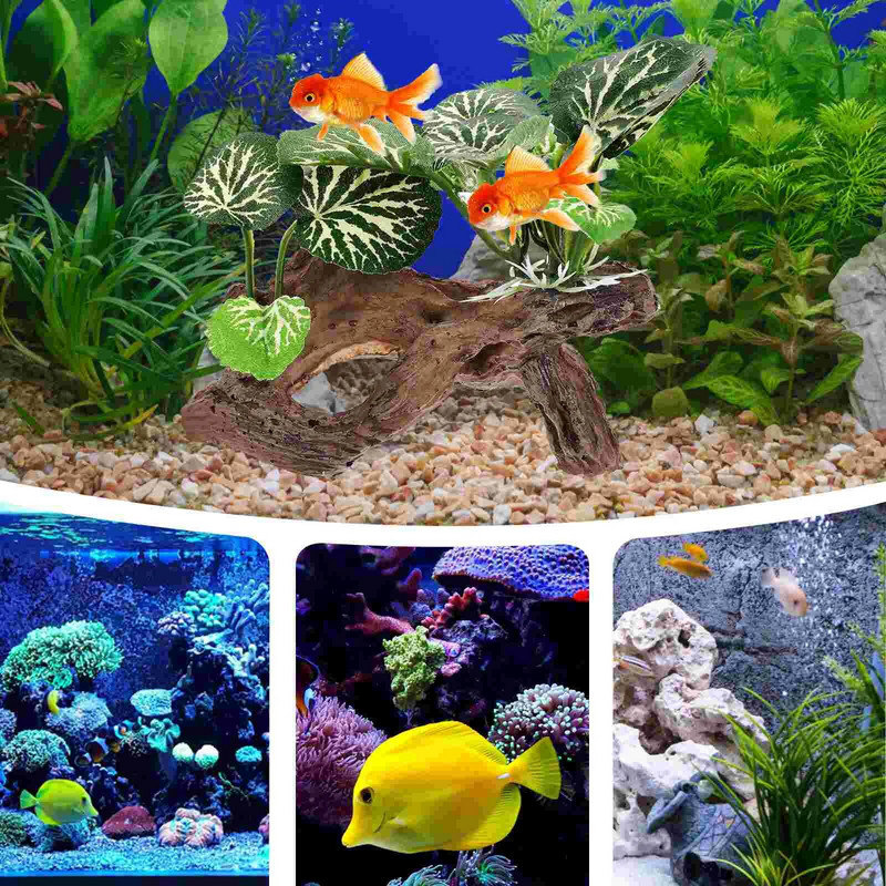 Akvariumo kamieno augalo ornamentas Dirbtinis kamieno urvo papuošalas žuvies rezervuaro slėptuvės dekoras žuvims