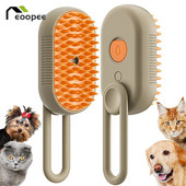 Jauna tvaikojoša kaķu birste Dogs Cats Pet Spray Comb Salokāma mājdzīvnieku kopšanas masāžas ķemme izkrišanai, samezglojušos, izbirušos matu noņemšanai