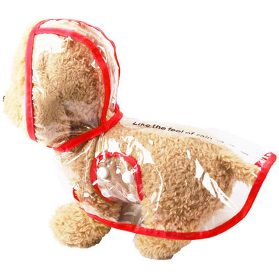 Pet Dog Puppy Skaidrus lietpaltis lietpaltis Pet Light Neperšlampamas paltas šunims Pet apsiaustas Mažas šunų katės Čihuahua TeddyJumpsuit.