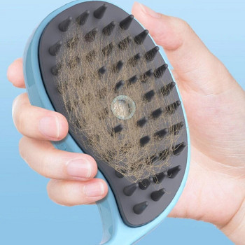 Electric Steamy Pet Brush Βούρτσα ατμού γάτας σε σχήμα φάλαινας 3 σε 1 χτένα περιποίησης σκύλου Αποτρίχωση χτένες Βούρτσες για μασάζ για τα μαλλιά