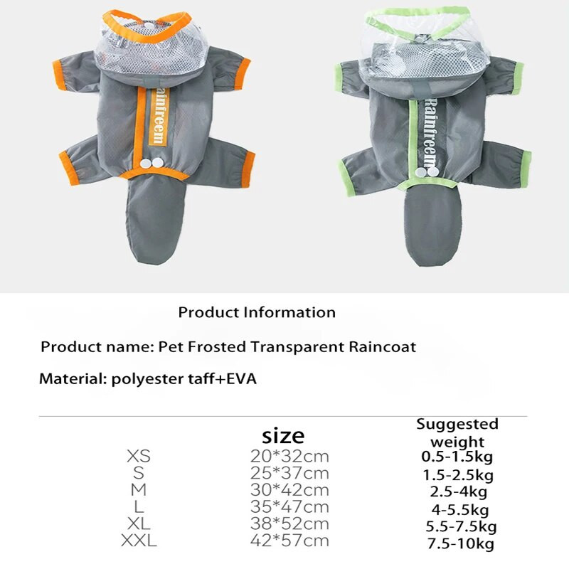 Šunų lietpalčiai Kontrastingi Matiniai Skaidrūs Maži Šunys Naminiai vasariniai Drabužiai Naminiai paltai nuo lietaus Neperšlampama striukė Madingi šuniuko drabužiai