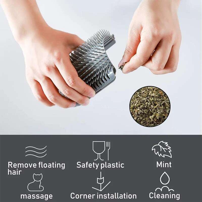 Naminių gyvūnėlių šepečių šukos Play Cat Toy Minkštesnės kačių kirpimo priemonės masažo šukos su Catnip Cat veido draskytuvu, skirtu kačiuko šuniuko katės priedams