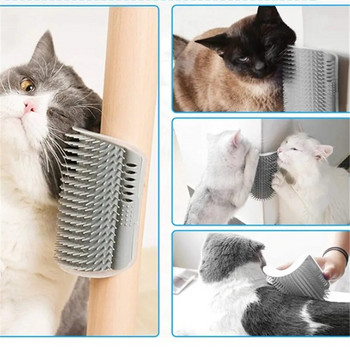 Βούρτσα για γάτες για γωνιακό μασάζ για γάτες Self Clean Groomer χτένα για αποτρίχωση γάτας Βούρτσα για γάτες Τρίβει το πρόσωπο για κατοικίδια με Catnip