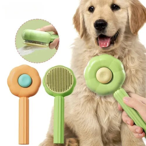 Savaime išsivalantis šunų ir kačių priežiūros šepetys