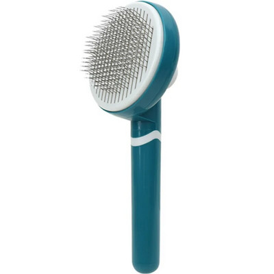 Kačių šepetys Vieno mygtuko kačių plaukų šalinimo priemonė Masažo kačių šukos nerūdijančio plieno naminių gyvūnėlių priežiūra šunų šepetys Automatinis kačių šukavimas naminiams gyvūnėliams