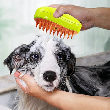 Dog Steam Brush Steamy Brush 3 in 1 for Massage Pet Grooming oft Βούρτσα αποτρίχωσης σιλικόνης Ηλεκτρικές βούρτσες μαλλιών σπρέι για γάτες