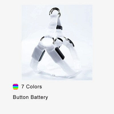 Reguliuojami LED diržai šunims be traukimo Maži, vidutiniai švytintys nailoniniai krūtinės dirželiai nakties sauga Arnes Perro Dropship augintiniai šunų priedai