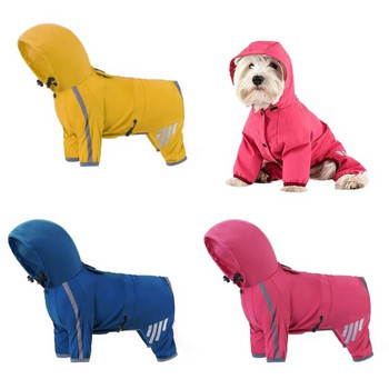 Αδιάβροχα για κατοικίδια Αδιάβροχα αδιάβροχα για σκύλους Αδιάβροχα μπουφάν για δραστηριότητες εξωτερικού χώρου για σκύλους Μικρά μεσαία κουτάβια αντανακλαστικά αντιανεμικά ρούχα