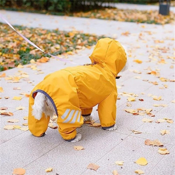 Дъждобрани за домашни любимци Водоустойчиви дъждобрани за кучета Активност на открито Дъждобрани за кучета Малко средно кученце Светлоотразителни ветроустойчиви дрехи