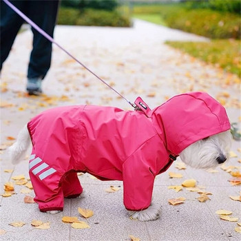 Дъждобрани за домашни любимци Водоустойчиви дъждобрани за кучета Активност на открито Дъждобрани за кучета Малко средно кученце Светлоотразителни ветроустойчиви дрехи